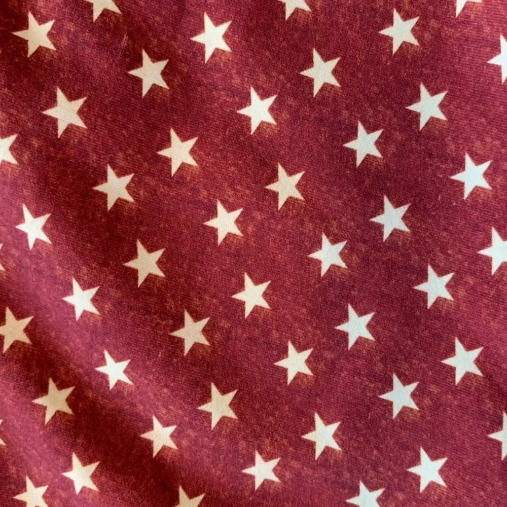 NEW WeWoreWhat Swim Emily Bottom XS Dark Red Vintage Stars High-Waist High-Leg - Picture 4 of 7